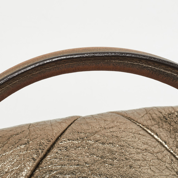 MARC JACOBS Gold Crinkled Leather Stam Satchel - Picture 7 of 8